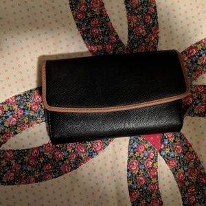 Black faux leather wallet